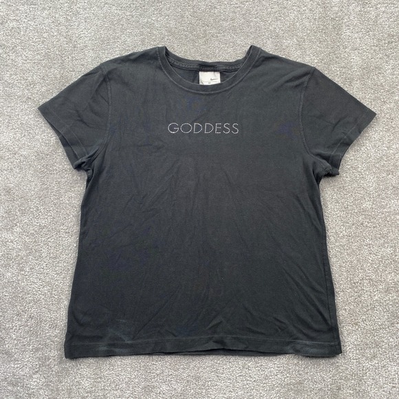 Nike Tops - VTG Nike Goddess‎ Logo Crew Neck T-Shirt Short Sleeves Women's Size M Black
